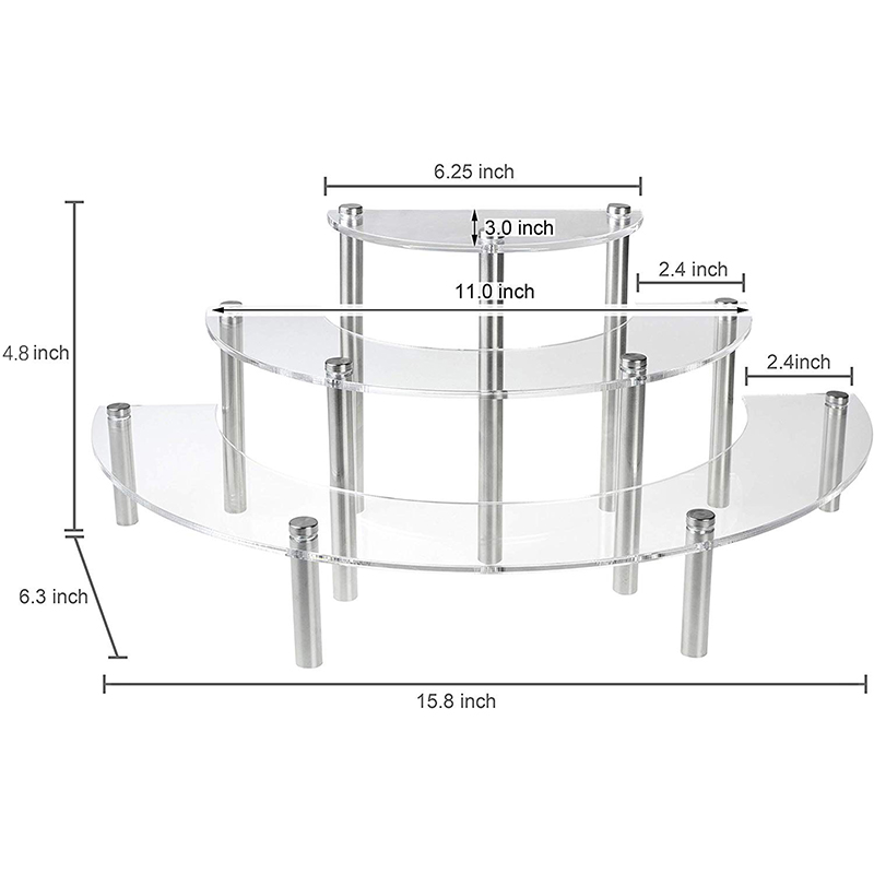 3-Tier Acrylic Round Cupcake D - Pop Display Shelf 评论和价格